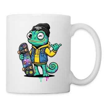 Chamäleon Skate Crew Farbspiel - Tasse - Weiß - Rechts