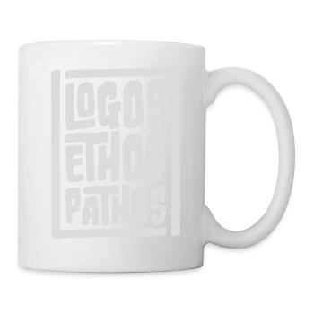 Logos Ethos Pathos Rhetorik Philosophie Student - Tasse - Weiß - Rechts