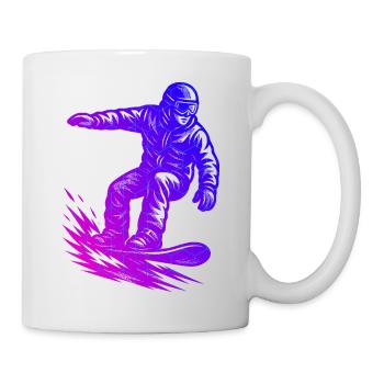 Lustiges Snowboard Motiv - Tasse - Weiß - Rechts