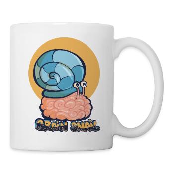 Gehirnschnecke - Tasse - Weiß - Rechts