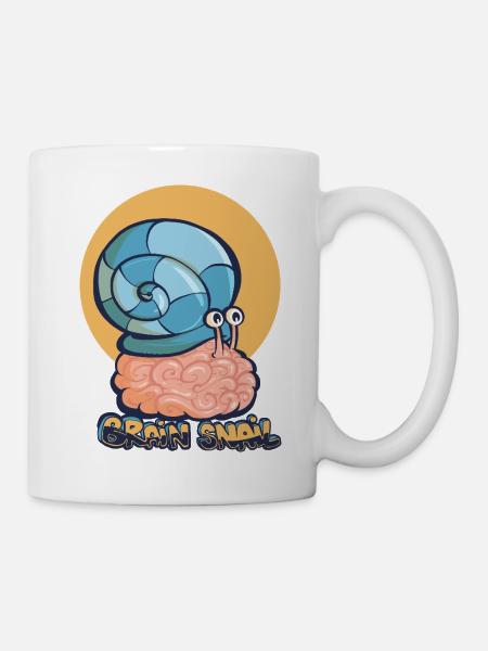 Gehirnschnecke - Tasse - Weiß