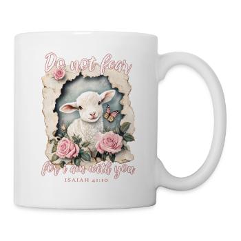 Lamm mit Bibelvers - Tasse - Weiß - Rechts