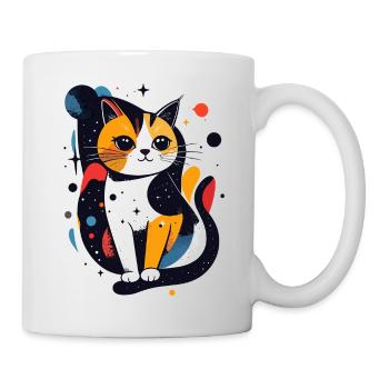 Pop Art Cat Cosmos Digital Art Motif - Mug - white - Right