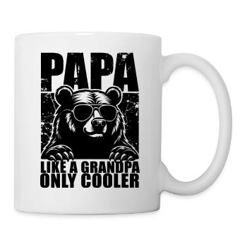 Papa comme un grand-père Juste plus cool Ours cool - Mug blanc - blanc - Droite