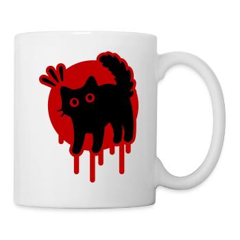 Kater Katze - Tasse - Weiß - Rechts