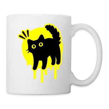 Kater Katze - Tasse - Weiß - Rechts
