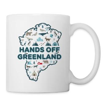 Hands Off Grönland Europa steht zusammen - Tasse - Weiß - Rechts