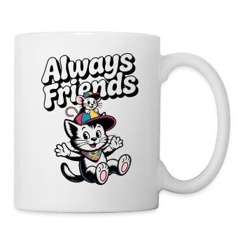 Illustration de chats et souris de Always Friends - Mug blanc - blanc - Droite