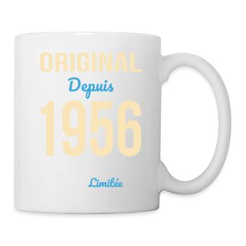 Original seit 1956 – 70-jähriges Jubiläum - Tasse - Weiß - Rechts