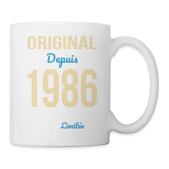 Original seit 1986 – 40-jähriges Jubiläum - Tasse - Weiß - Rechts