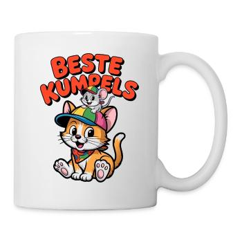 Amitié Chat-Souris des meilleurs potes - Mug blanc - blanc - Droite