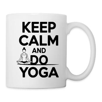 Restez calme et faites du yoga - Mug blanc - blanc - Droite