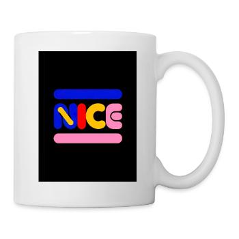 Nice Neon Wordmark Multicolor - Mug - white - Right