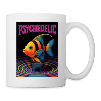 Psychedelic Fish in Spirals - Mug - white - Right