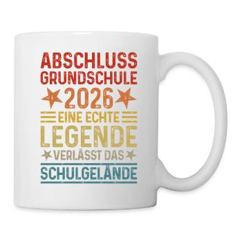 Grundschule Abschluss 2026 Legende Schulgelände - Tasse - Weiß - Rechts