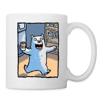Coffee bear in the shop - Mug - white - Right