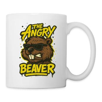 Le castor en colère - Mug blanc - blanc - Droite