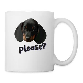Dachshund Look Please – Dog Portrait - Mug - white - Right