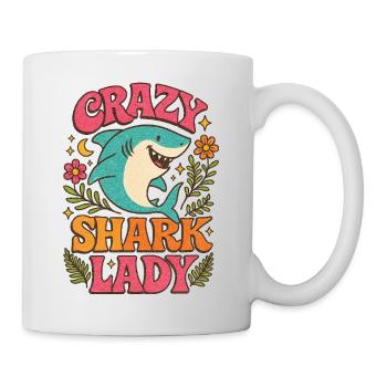 La Folle Requin-Dame - Mug blanc - blanc - Droite