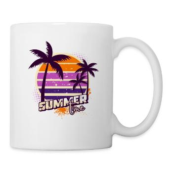 Sunset Palm Trees – Summer Time - Mug - white - Right