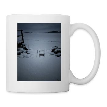 Snowy bridge winter moment - Mug - white - Right