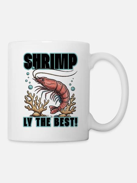 Shrimp Humor Shrimply The Best - Mug - white