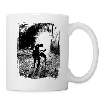 Night Forest Dog Motif - Mug - white - Right