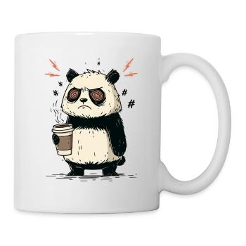 Kaffee-Stress Panda - Tasse - Weiß - Rechts