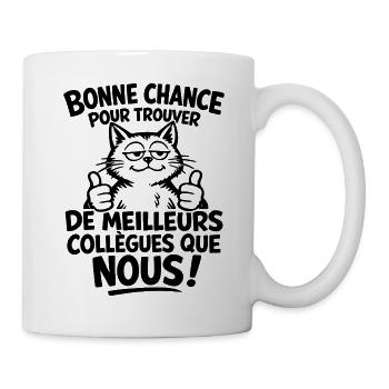 Bonne chance pour meilleurs collègues - Mug blanc - blanc - Droite