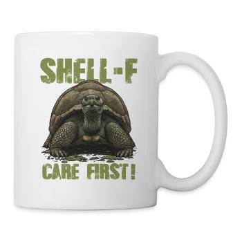 Turtle Shell-f Care First Humor - Tasse - Weiß - Rechts