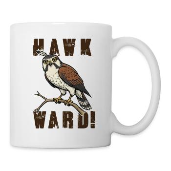 Vintage Hawkward Hawk Humor - Mug - white - Right