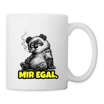 Mir egal. – Grumpy Bär (Sarkasmus Sketch) - Tasse - Weiß - Rechts