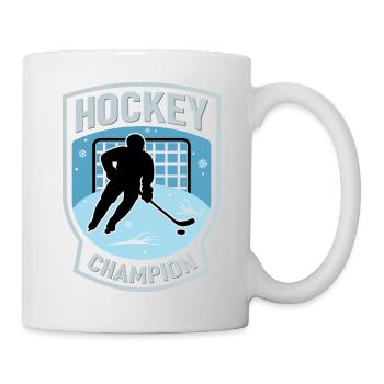 Hockey Champion  – Eishockey Fan - Tasse - Weiß - Rechts