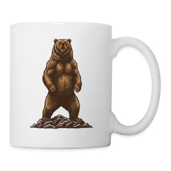 Majestic Grizzly Bear Power Wild - Mug - white - Right