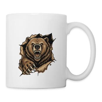 Grunding-Grizzlybär-Wildklaue - Tasse - Weiß - Rechts