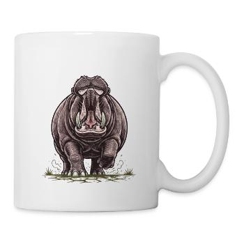 Hippopotamus in Charge Wild Power - Mug - white - Right