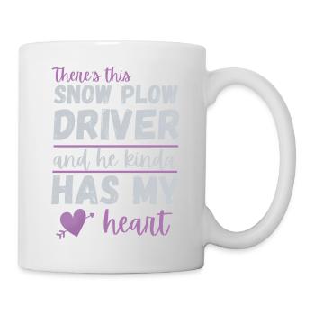 Snow Plow Driver Has My Heart - Romantic Wife Gift - Mug - white - Right