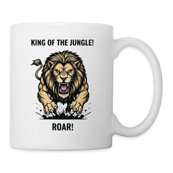 King of the Jungle Roaring Lion - Mug - white - Right