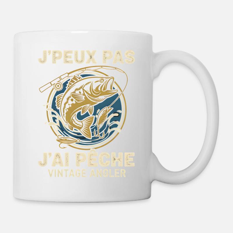 Vintage-Pfirsichangler - Tasse - Weiß