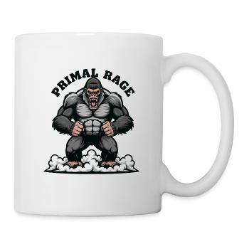 Urwut Gorilla Muskelkraft - Tasse - Weiß - Rechts