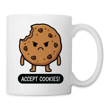 Accepter les cookies - Mug blanc - blanc - Droite