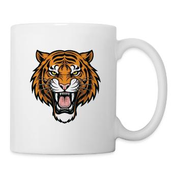 Tiger Instinkt Wilde Tiger Kraft - Tasse - Weiß - Rechts
