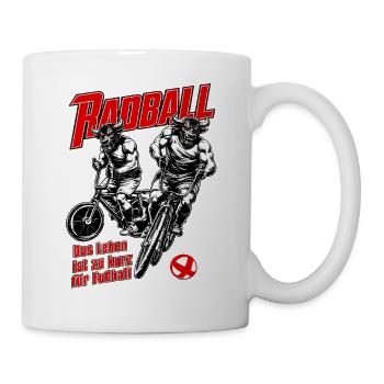 Cycling ball, Cycling players, Indoor cycling, Football - Mug - white - Right