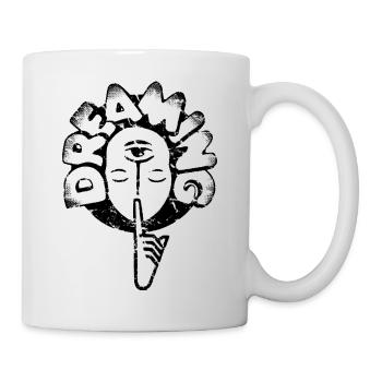 psst ! dreaming Ruhe Erholung Pause used look - Tasse - Weiß - Rechts