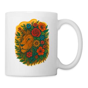 Blüten-Löwenkrone - Tasse - Weiß - Rechts