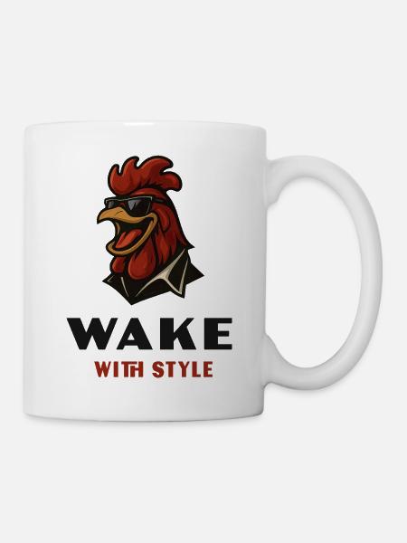 Hahn mit Stil - Tasse - Weiß