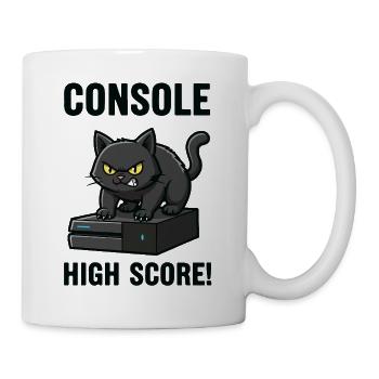 Konsolen-Highscore-Chat-Gamer-Spiele - Tasse - Weiß - Rechts