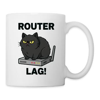 Router Lag Chat Internet Humour - Mug blanc - blanc - Droite