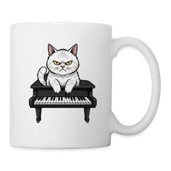 Piano Maverick Cat Classical Music - Mug - white - Right