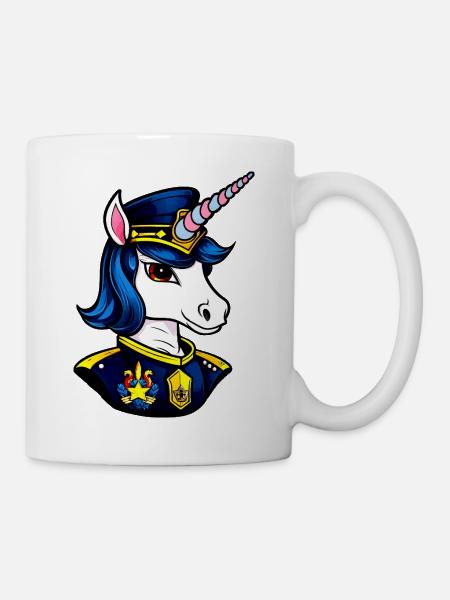 Polizei Einhorn - Tasse - Weiß